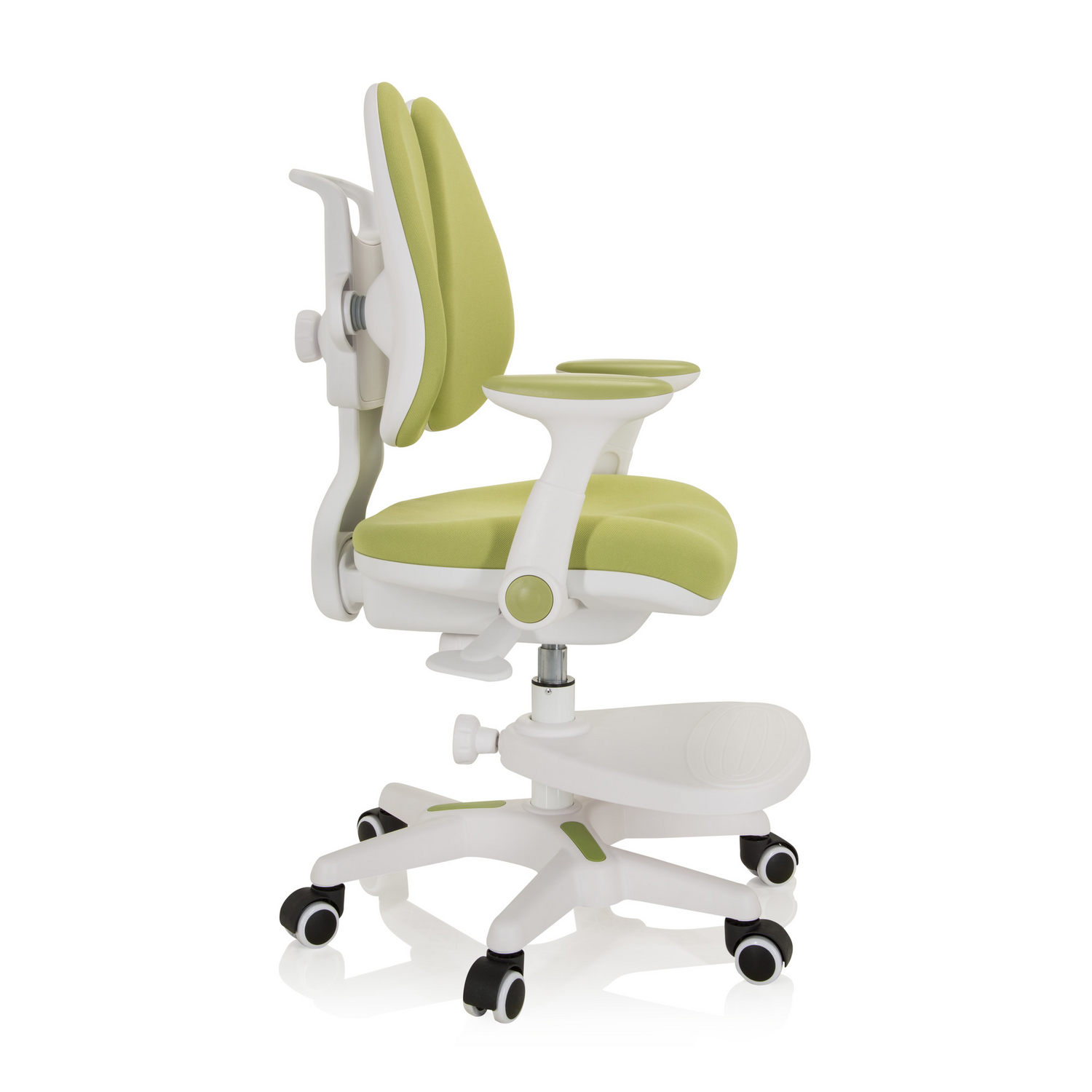 Hjh Office Kinderstuhl Schreibtischstuhl Kid Wing Stuhl Stoff Grün Mitwachsend B-Ware - 4064323020233