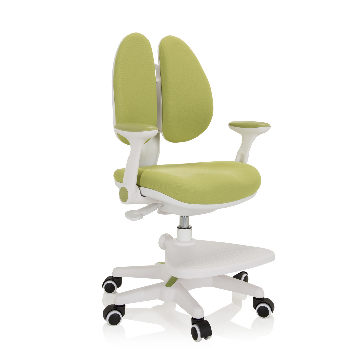 Hjh Office Kinderstuhl Schreibtischstuhl Kid Wing Stuhl Stoff Grün Mitwachsend B-Ware - 4064323020233