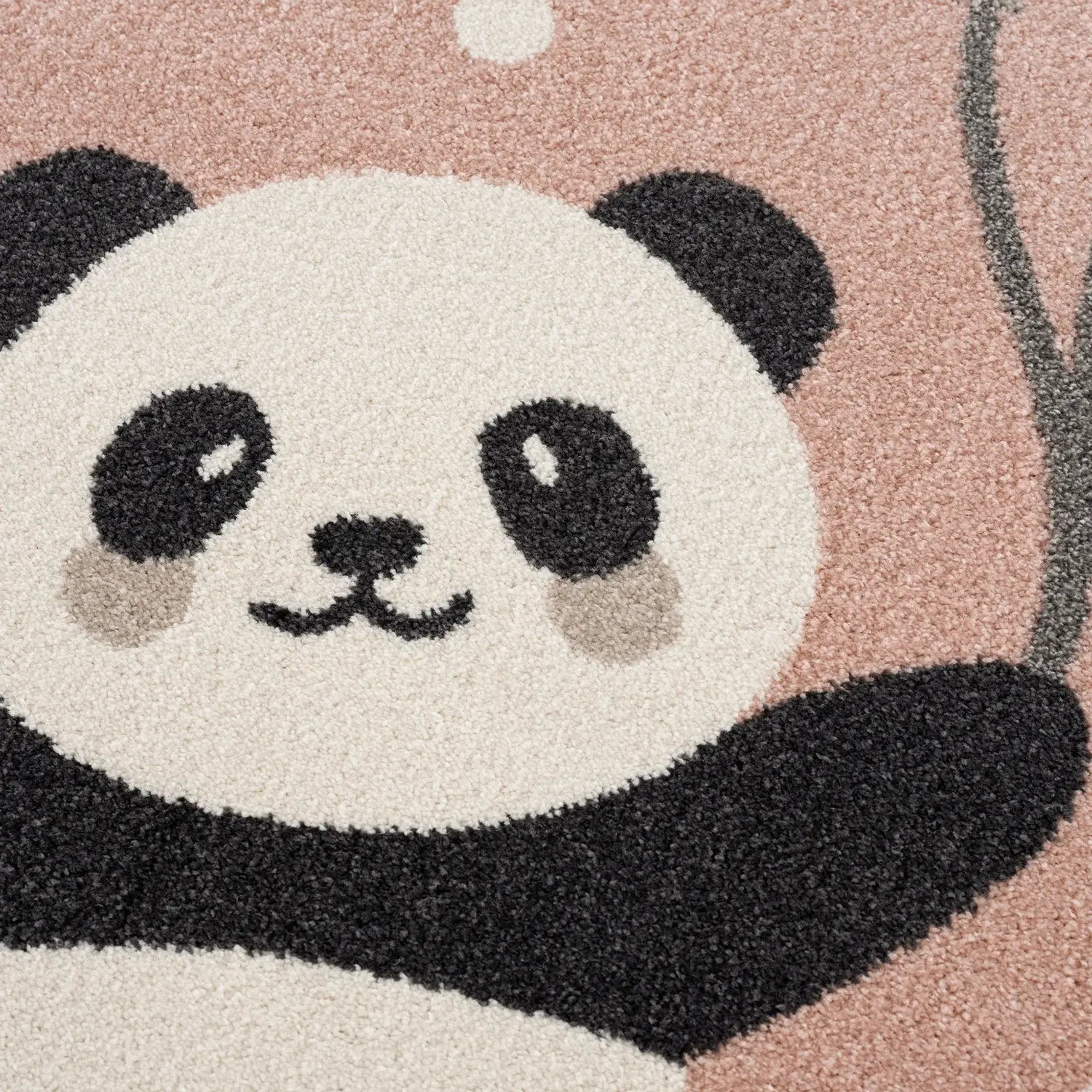 B-Ware Kinderteppich Panda Bär 120x170 Cm Rosa Teppich Kinderzimmer - 1