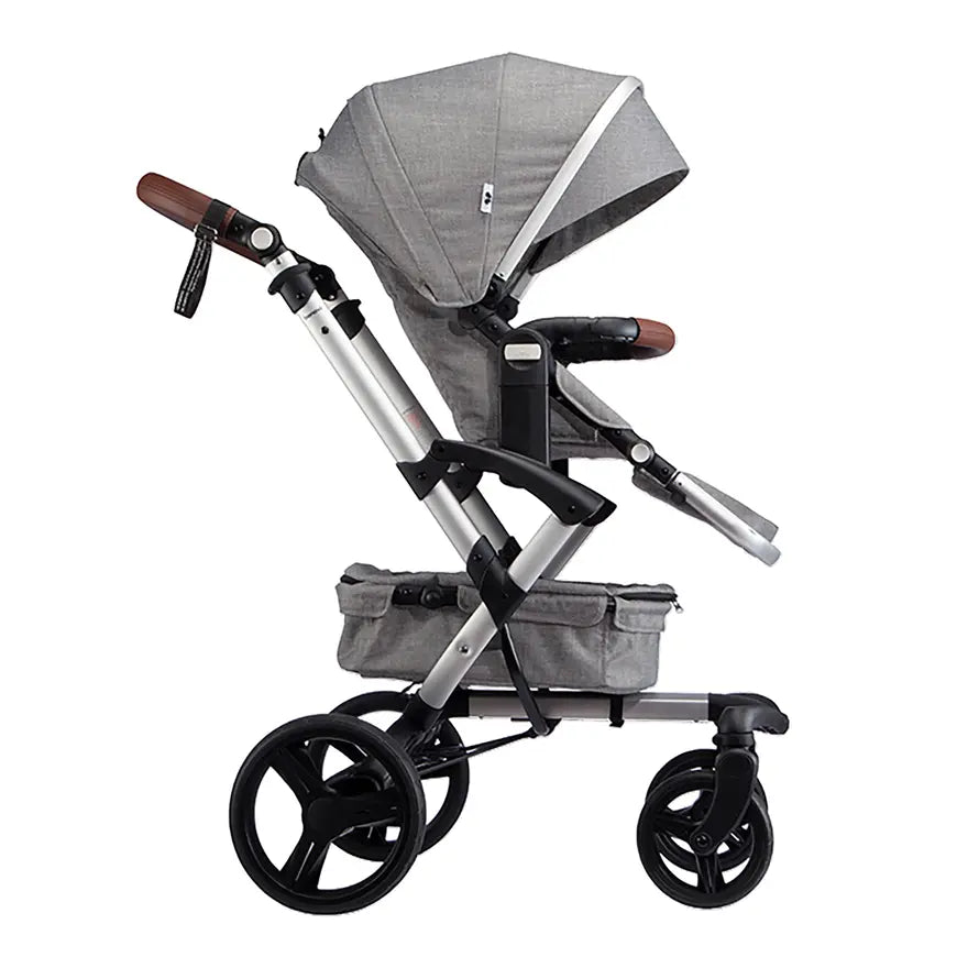 B-Ware Bonavi Kinderwagen Kombiwagen Buggy 2.0 Melange Grey Höhenverstellbar Kombi - 4260526897836