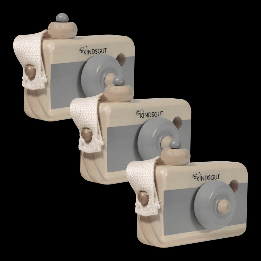 Kindsgut Holzkamera Fotogerät Kamera Spielzeugkamera Spielzeug 3 Stück B-Ware - 4260639723657
