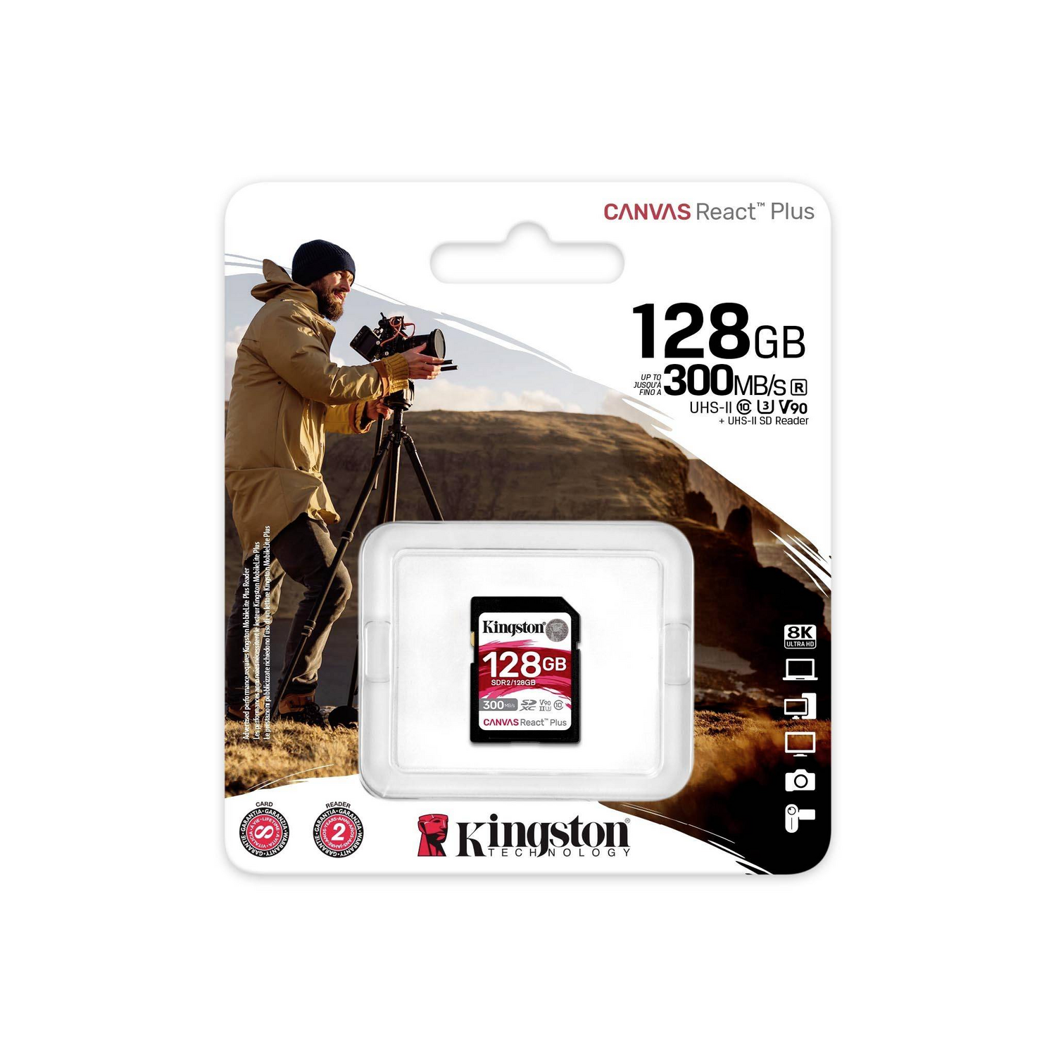 B-Ware Kingston Canvas React Plus 128 Gb Class 10 Uhs Ii Sd Karte Flash Card