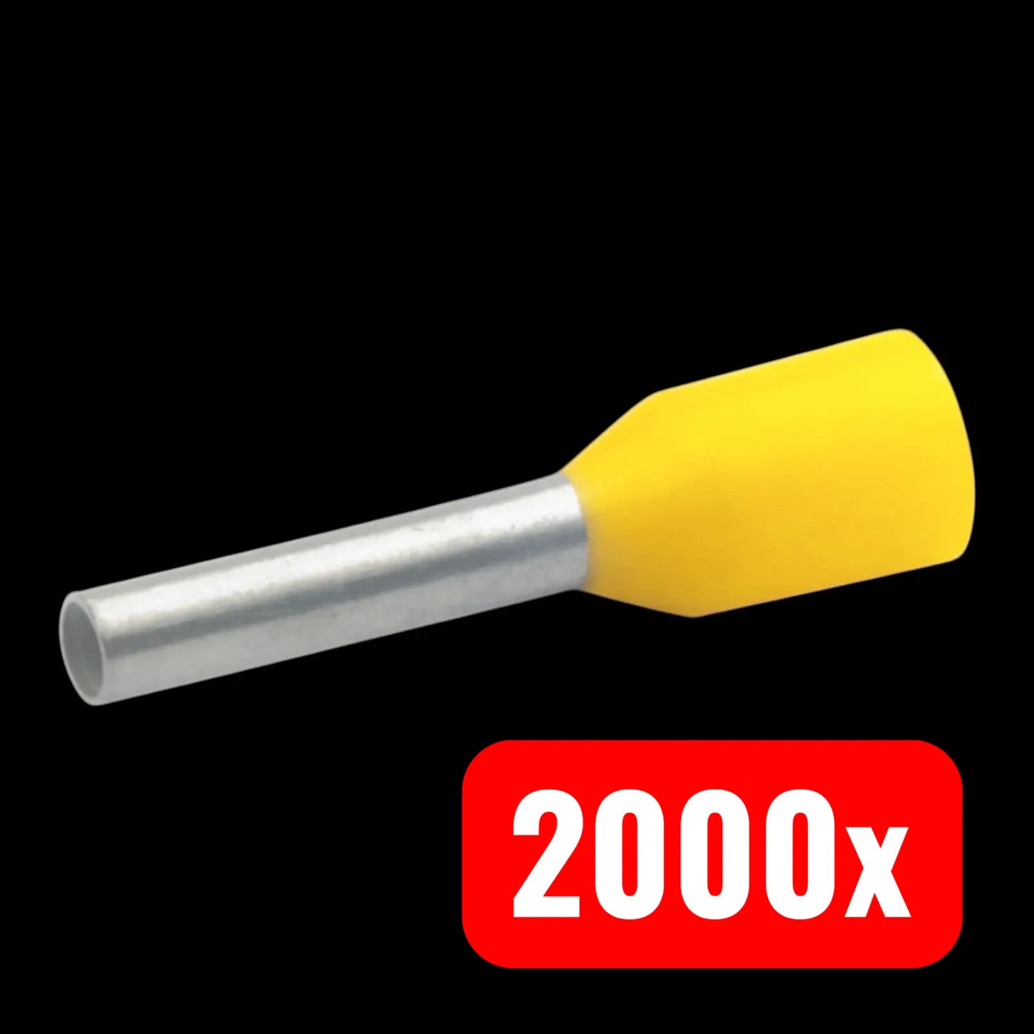 B-Ware Klauke 171 G Aderendhülse Kabelhülse Kabelschuh Quetsche 1mm² Gelb 2000 Stück - 4012078023115