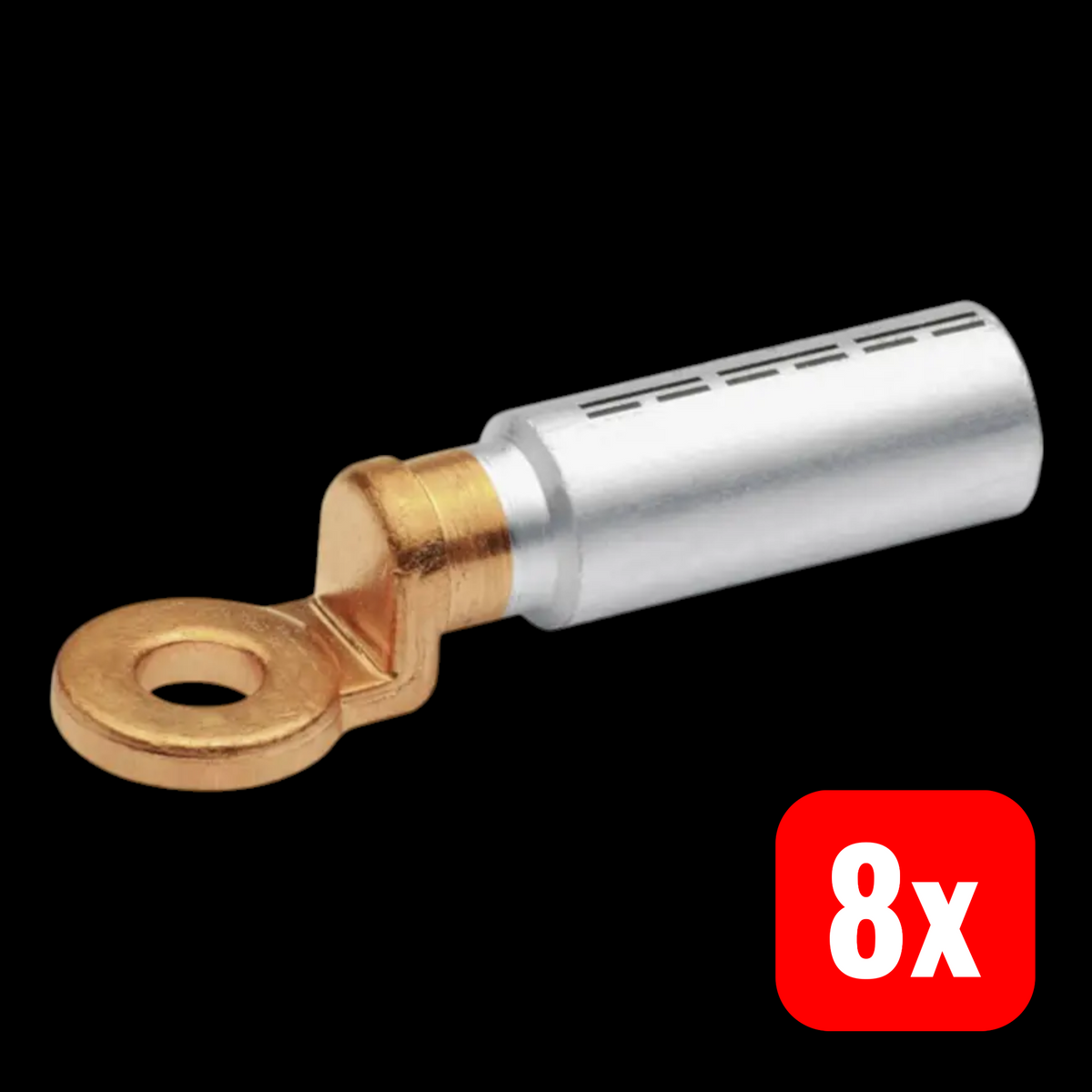 Klauke Rohrkabelschuh Anschlussklemme M10 180 Grad Alu unisoliert 240mm² 8 STÜCK - 4012078477185