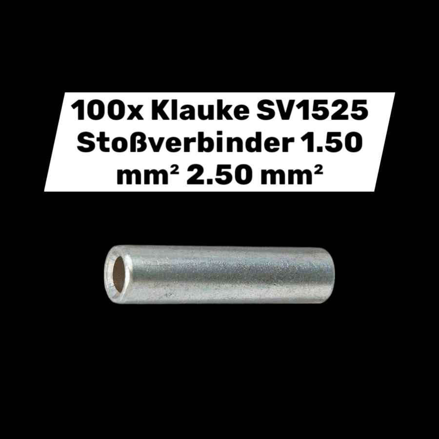 Klauke Stoßverbinder Für Massivleiter Verbindungselement Sv1525 Silber 100 Stück B-Ware - 4012078008174