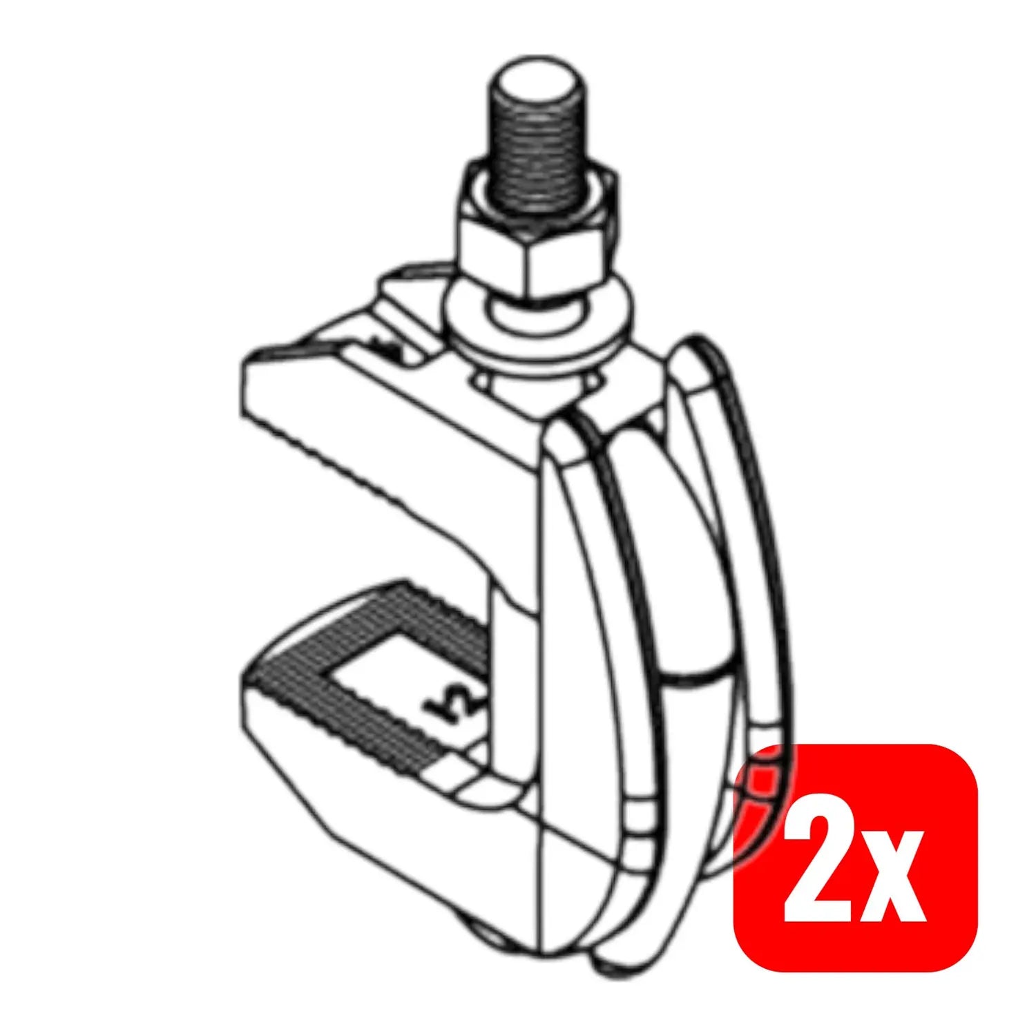B-Ware Lindapter Klemme Verbindung Halterung M12 26 60 Temperguss Feuerverzinkt 2 Stück - 5051324004682