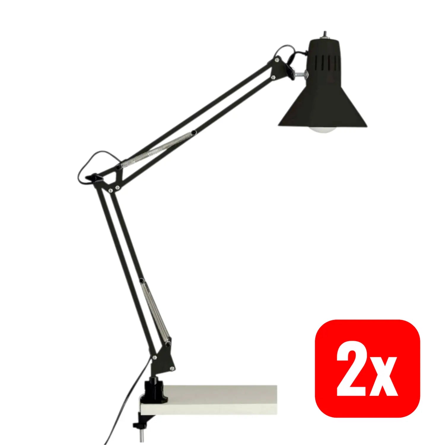 B-Ware Brilliant Hobby 10802/06 Klemmleuchte Led E27 40 W Leuchte Lese Lampe 2 Stück - 4004353898549
