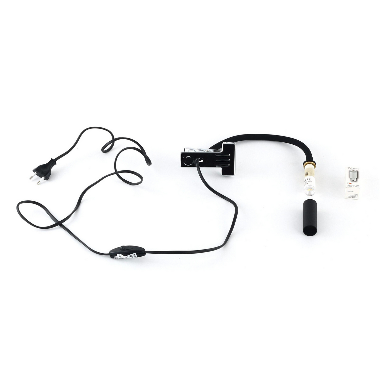 B-Ware Tk Lighting Lagos Klemmleuchte Leselampe Schwarz Metall 30cm Lampe G9 Klemmlampe - 5906135160259