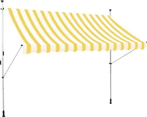 B-Ware Hornbach Klemmmarkise Balkonmarkise Sonnenschutz 2,5x1,5 Stoff Siehe Text/Foto