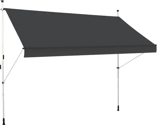 B-Ware Hornbach Klemmmarkise Balkonmarkise Markise Grau 3x1,5 Balkon Sonnenschutz - 4306517445836