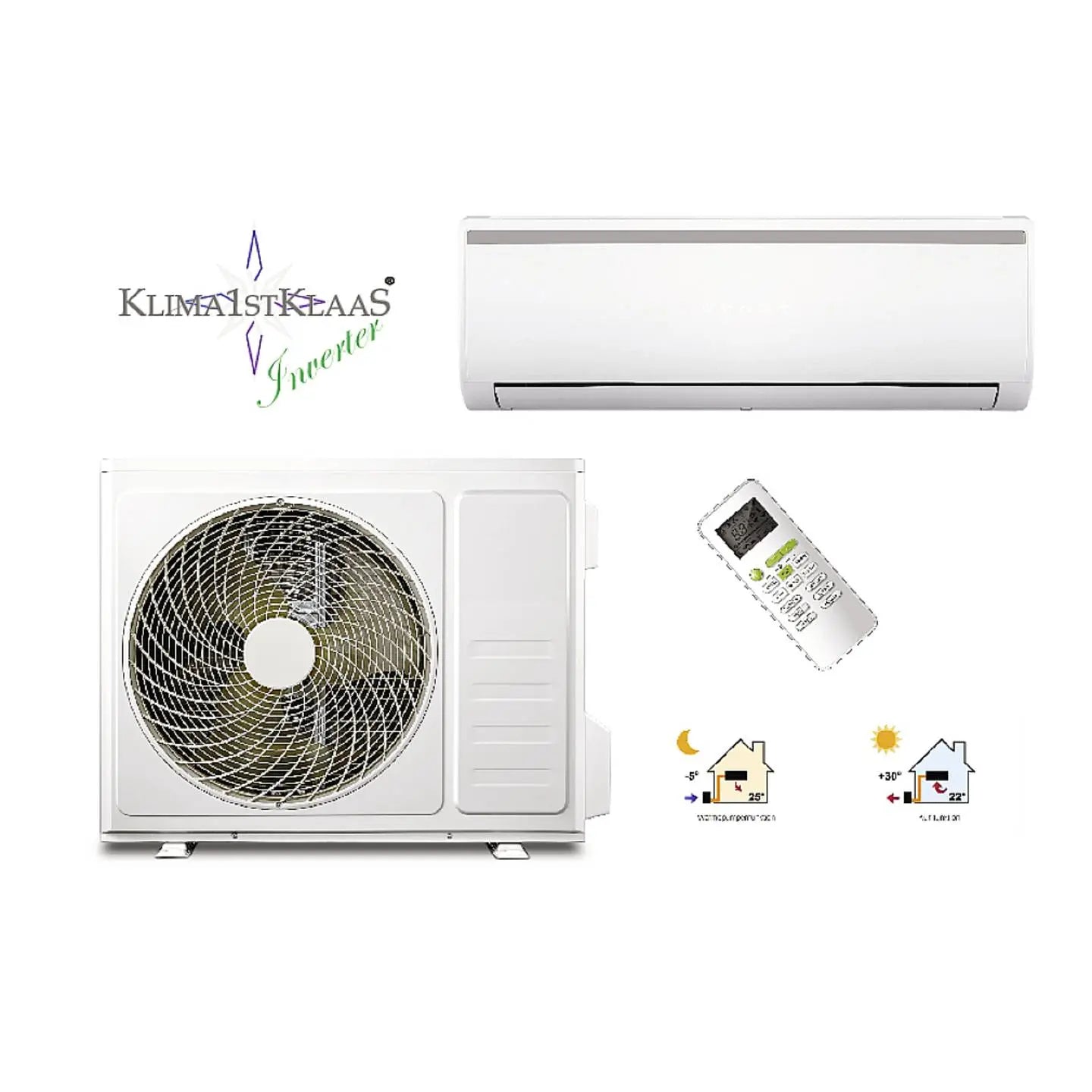 B-Ware Klimasplit 3,5 K W Inverter Klimagerät Splitanlage Klimaanlage Kühlen Und Heizen - 4250225720351