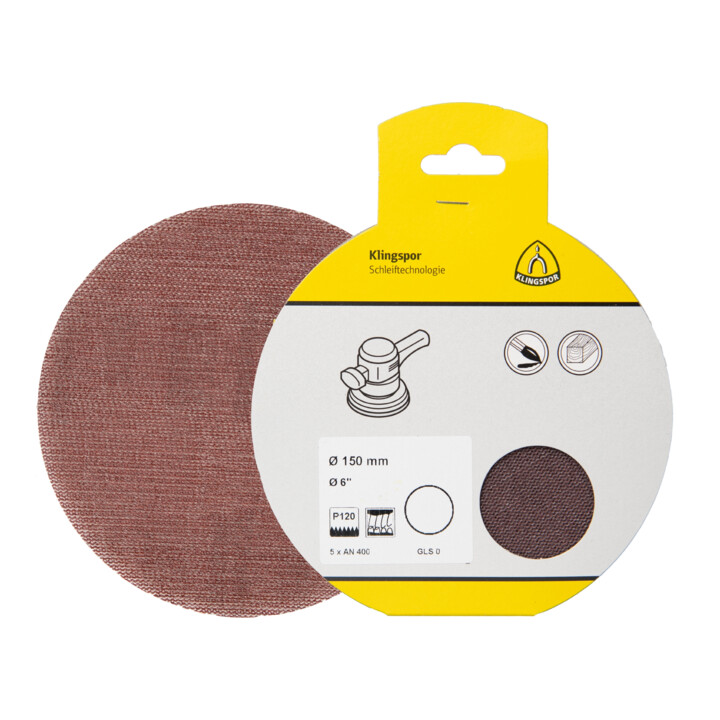 Klingspor 5 Stk Gitterscheiben Schleifscheiben Korn 80 150 Mm Staubabsaugung B-Ware - 4014855452682