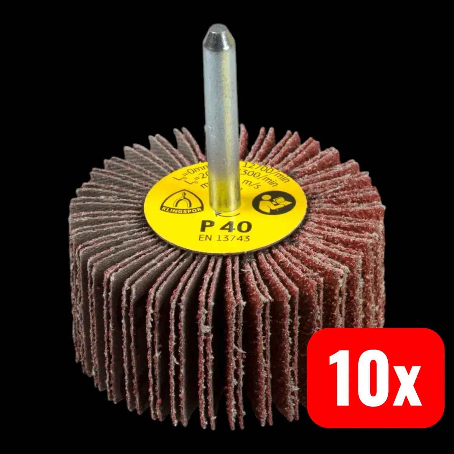 B-Ware Klingspor Kleinschleifmop Schleifwerkzeug Metall 60x40x6 10 Stück - 4014855015177