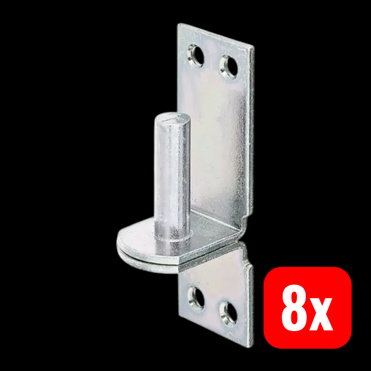 GAH Kloben Haken Platte Stahl verzinkt dickschichtpassiviert 16x13 mm 8 STÜCK - 4004338311261