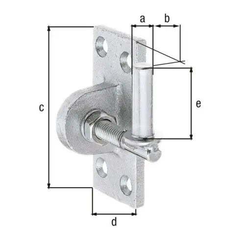 B-Ware Gah Kloben Scharnier Türbeschlag Anschraubteil 13x45mm Gelb Verzinkt 3 Stück - 4004338318239