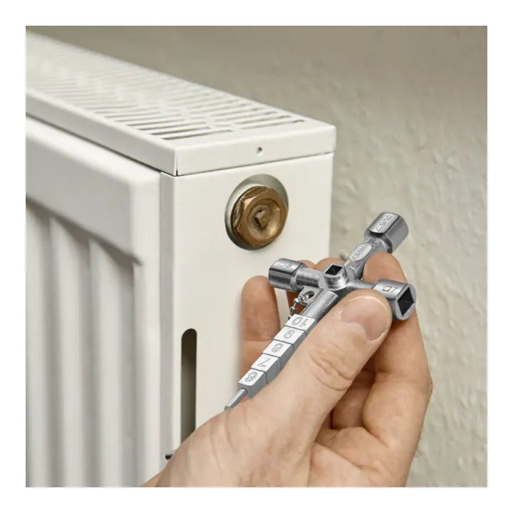 B-Ware Knipex Schaltschrankschlüssel 00 11 04 Zinkdruckguss Kunststoffadapter 3 Stück - 4003773048954