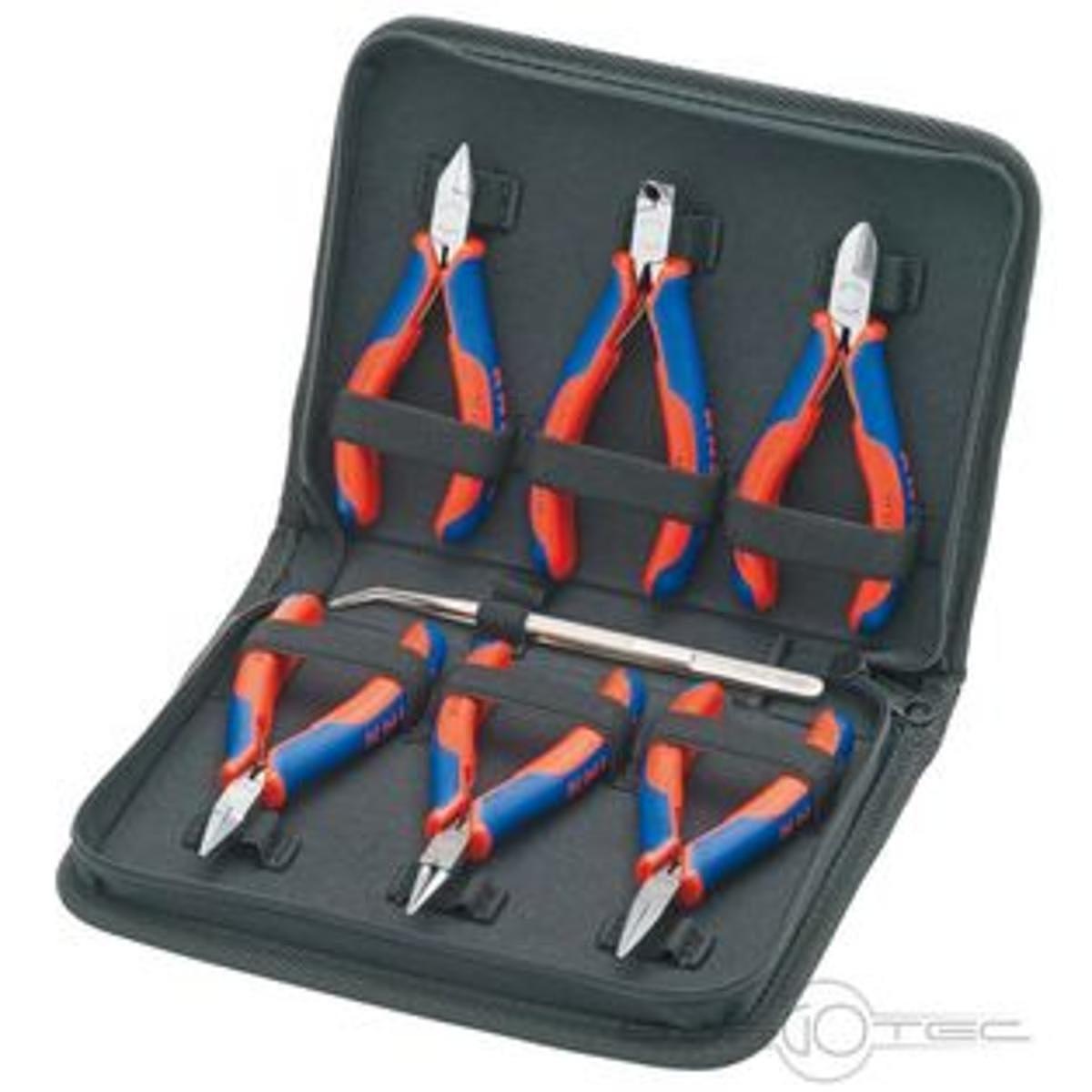 B-Ware Knipex Elektronikzangensatz Zangenset Werkzeug Set Präzisionspinzette 215mm 7tlg - 4003773022619