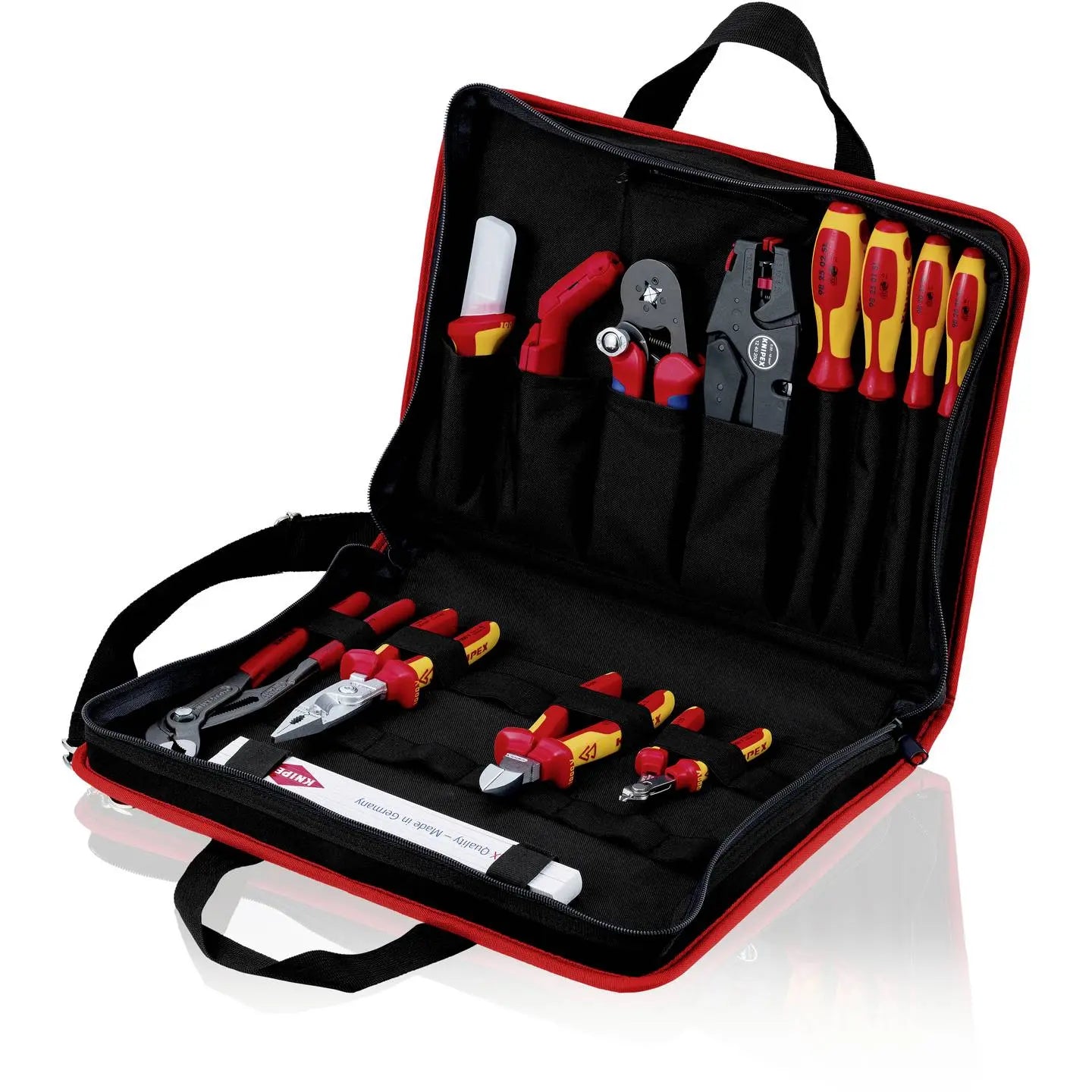 B-Ware Knipex Werkzeugtasche Werkzeugkoffer Elektriker Set Schwarz Bestückt 14 Teilig - 4003773084532