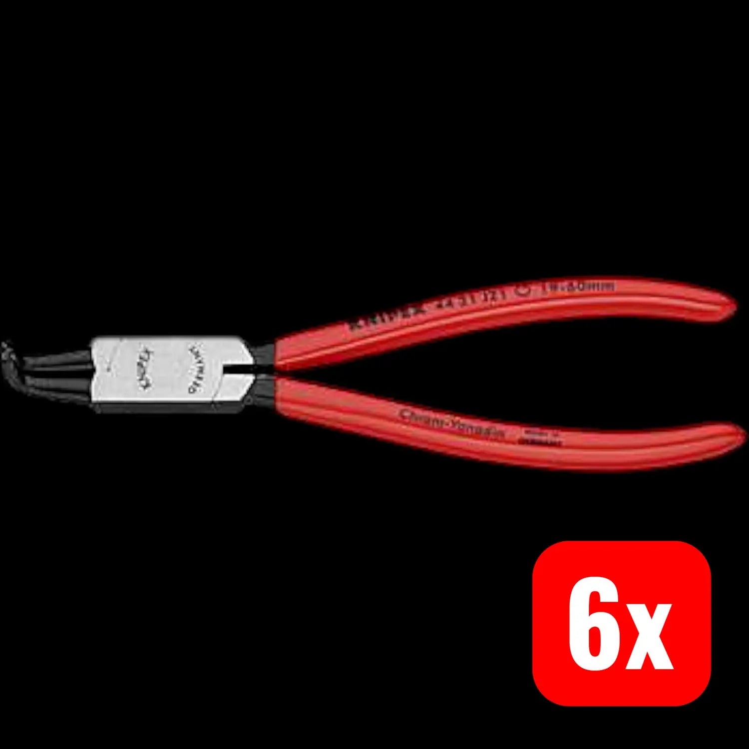 B-Ware Knipex 44 21 J21 Seegeringzange 19 60mm Spitzenform Abgewinkelt 6 Stück - 4003773022893