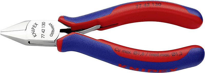 B-Ware Knipex 77 42 130 Elektronik Feinmechanik Seitenschneider Ohne Facette 130mm - 4003773018773