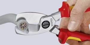 B-Ware Knipex 95 17 200 Kabelschere Abisoliertechnik Alukabe Kupferkabe Werkzeugstahl