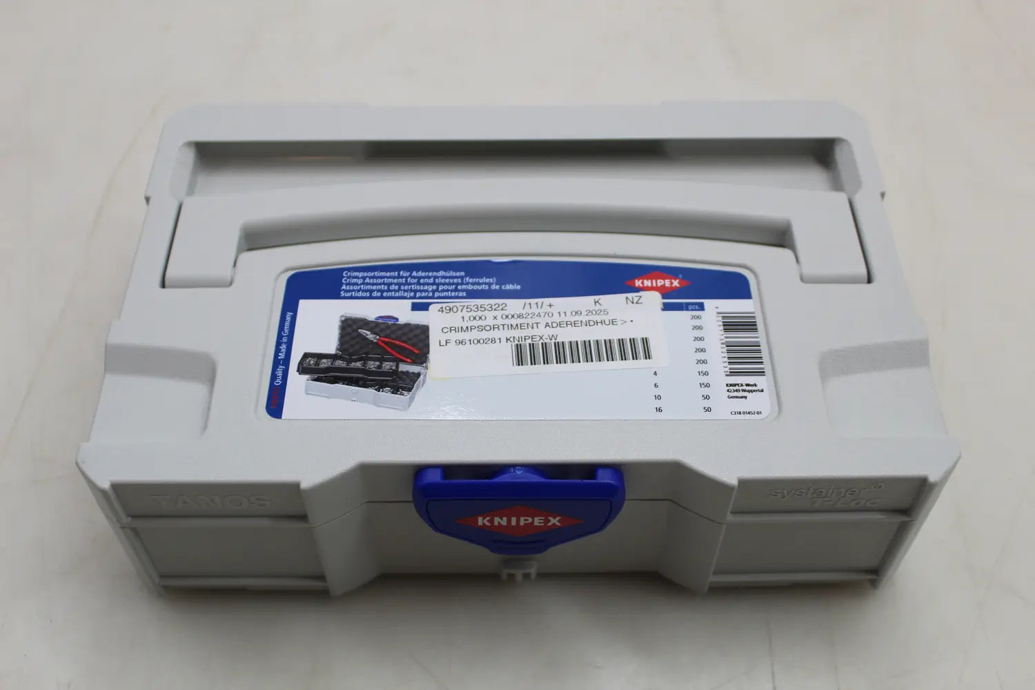 B-Ware Knipex Crimpzange Sortiment Kabelverbinder 0.25 Bis 16 Mm² Siehe Text/Foto - 4003773025535