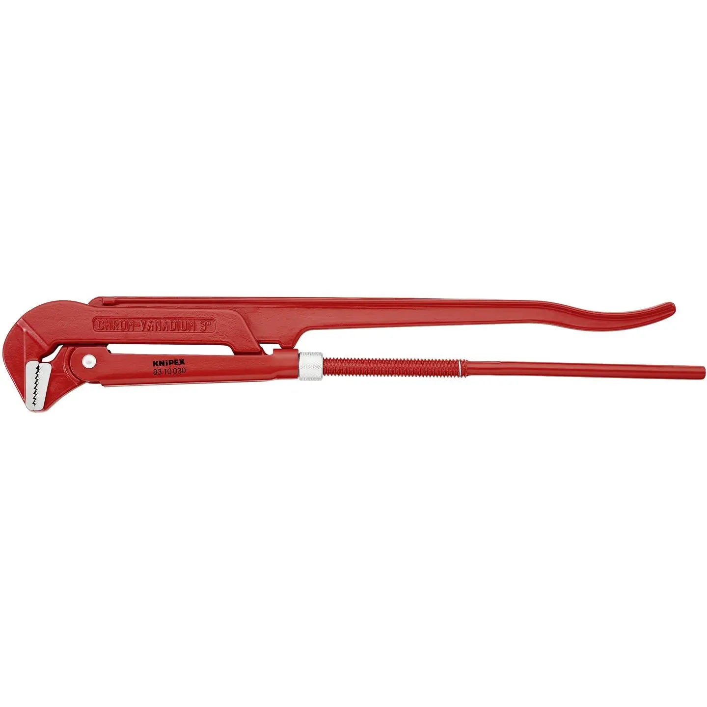 B-Ware Knipex Eckrohrzange Rohrzange 90 Grad 83 10 030 Rot Chrom Vanadium Gehärtet - 4003773022329