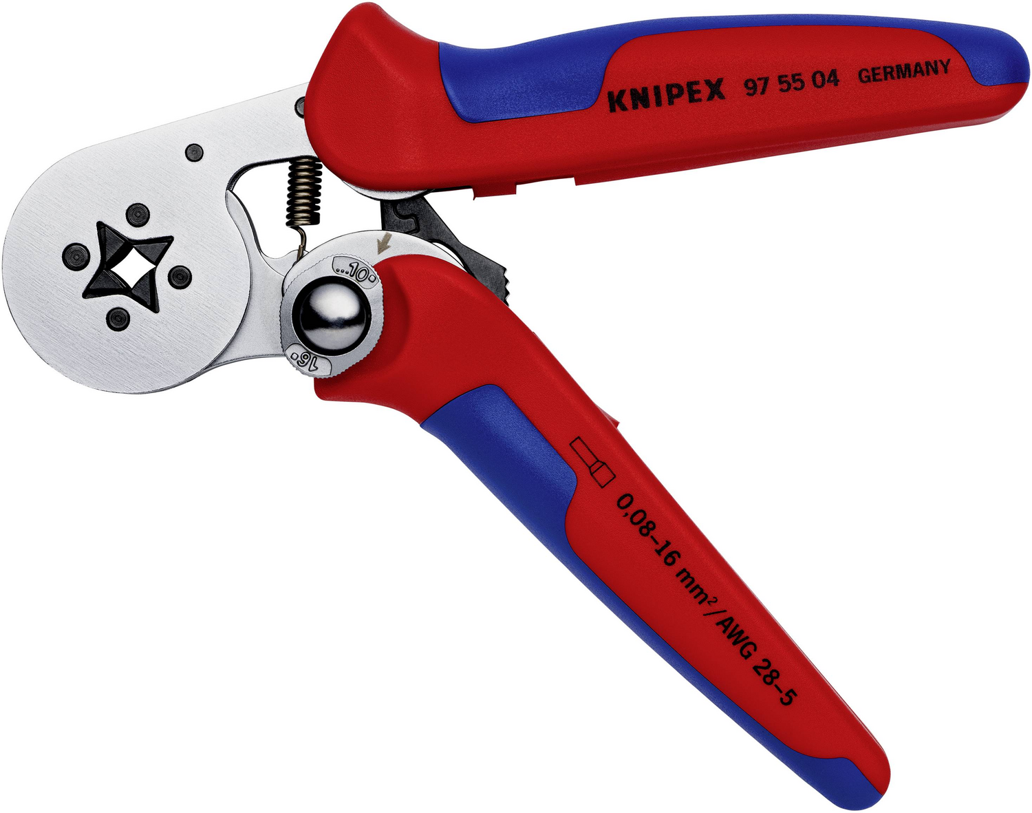 B-Ware Knipex Crimpzange Aderendhülsen Selbsteinstellend Vierkant Crimp 0.08 10 Mm²