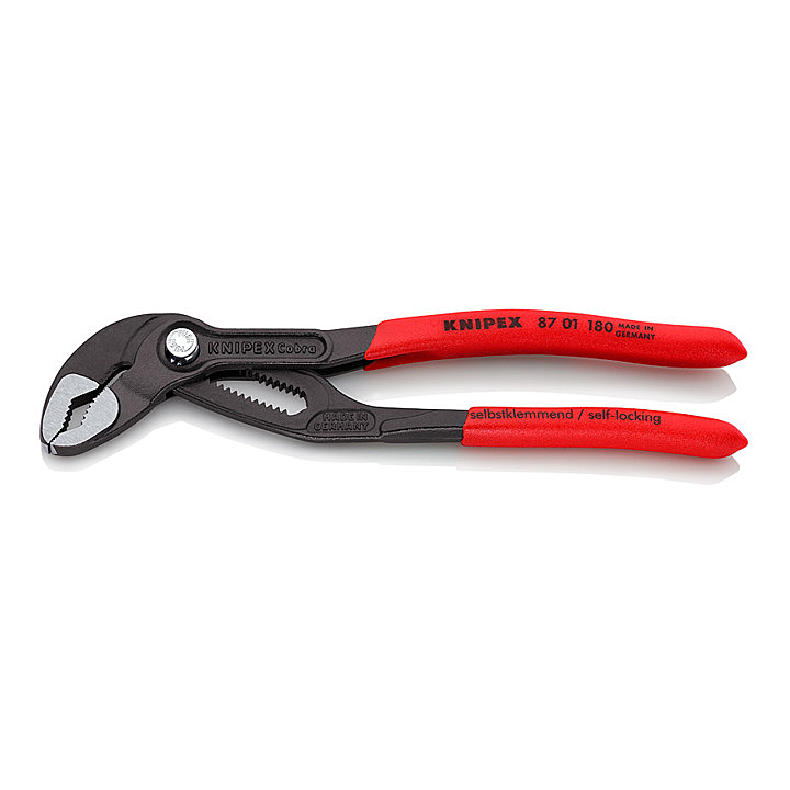 Knipex Wasserpumpenzange Cobra Grau Atramentiert Mit Rutschhemmendem Kunststoff B-Ware - 4003773022015