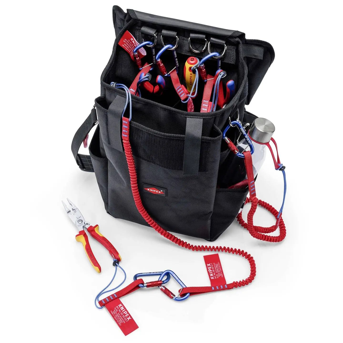 B-Ware Knipex Werkzeugtasche Tasche Hoheneinsatz Spritzwassergeschützt Schwarz Faser - 4003773089049