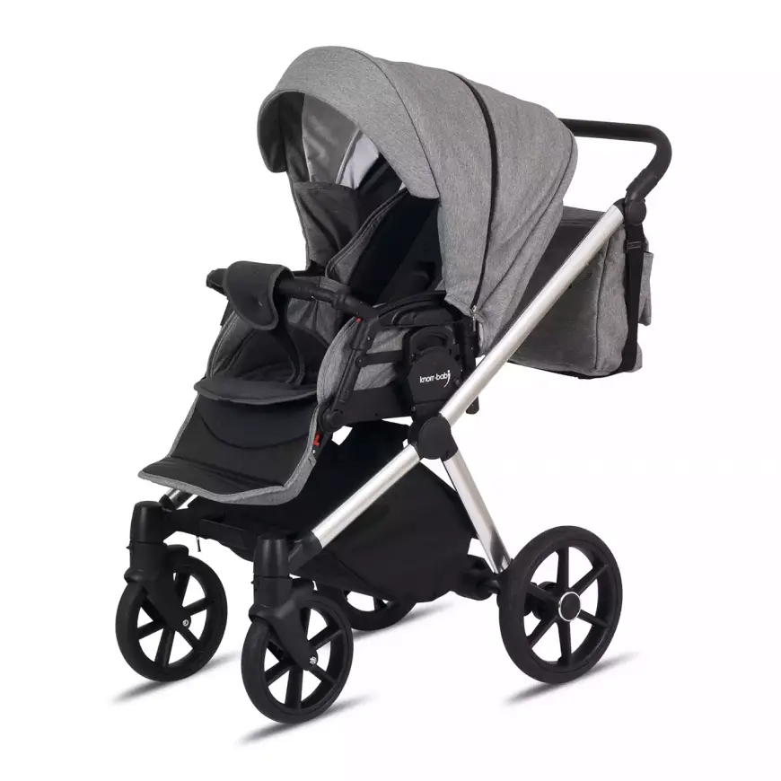 Knorr Baby Life + 2.0 Silver Edition Graphite Kombi Kinderwagen Babywanne B-Ware - 4250341318814