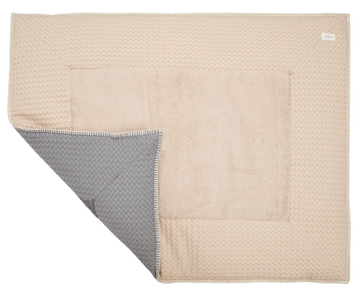 Koeka Laufgitterdecke Krabbeldecke Waffle Amsterdam Steel Grey Sand Babydecke B-Ware