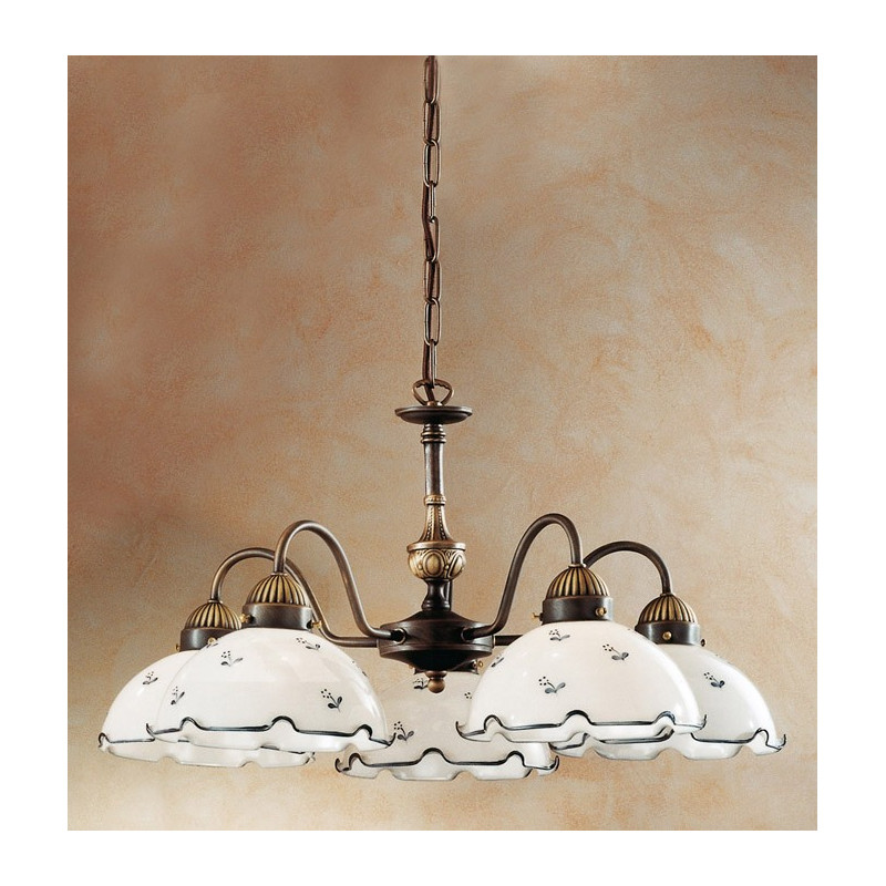 Kolarz Nonna Hängeleuchte Pendelleuchte Lampe Weiß Blau 5 Flg Lampe Leuchte Spot B-Ware - 9004673020724