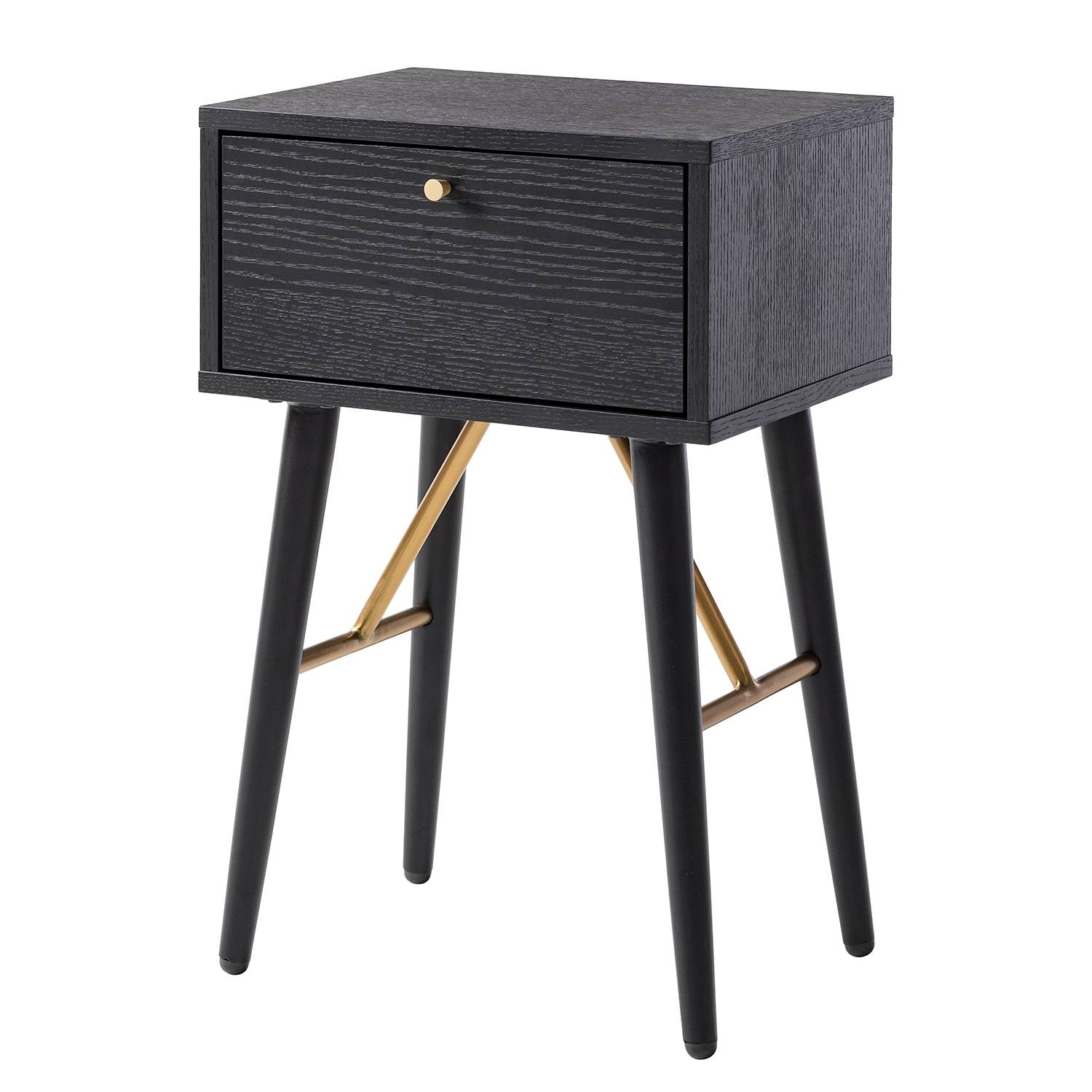 B-Ware Kollected Nachttisch Moyo Nachtschrank Schrank Black 40x60x30cm Siehe Text/Foto - 4053647665541