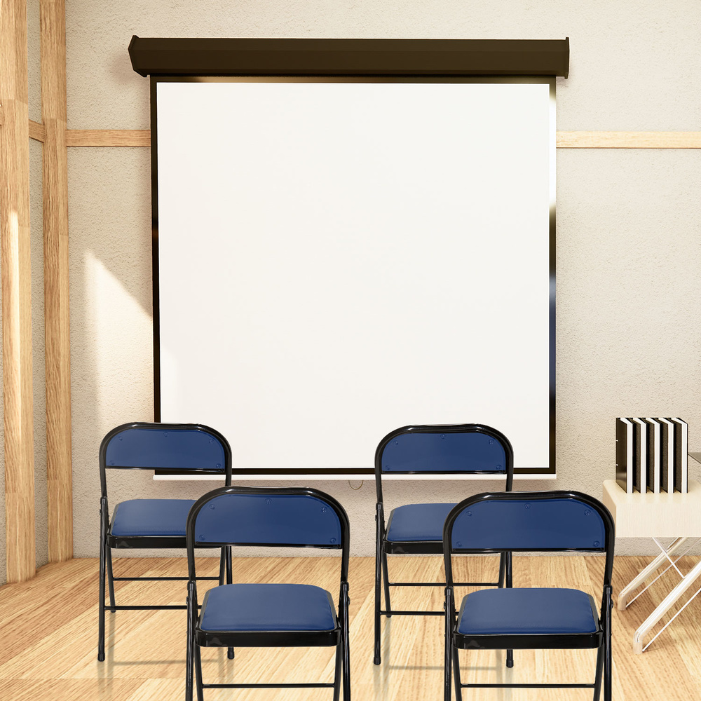 B-Ware Hjh Office Klappstuhl Stuhl Konferenzstuhl Blau Kunstleder Tudela