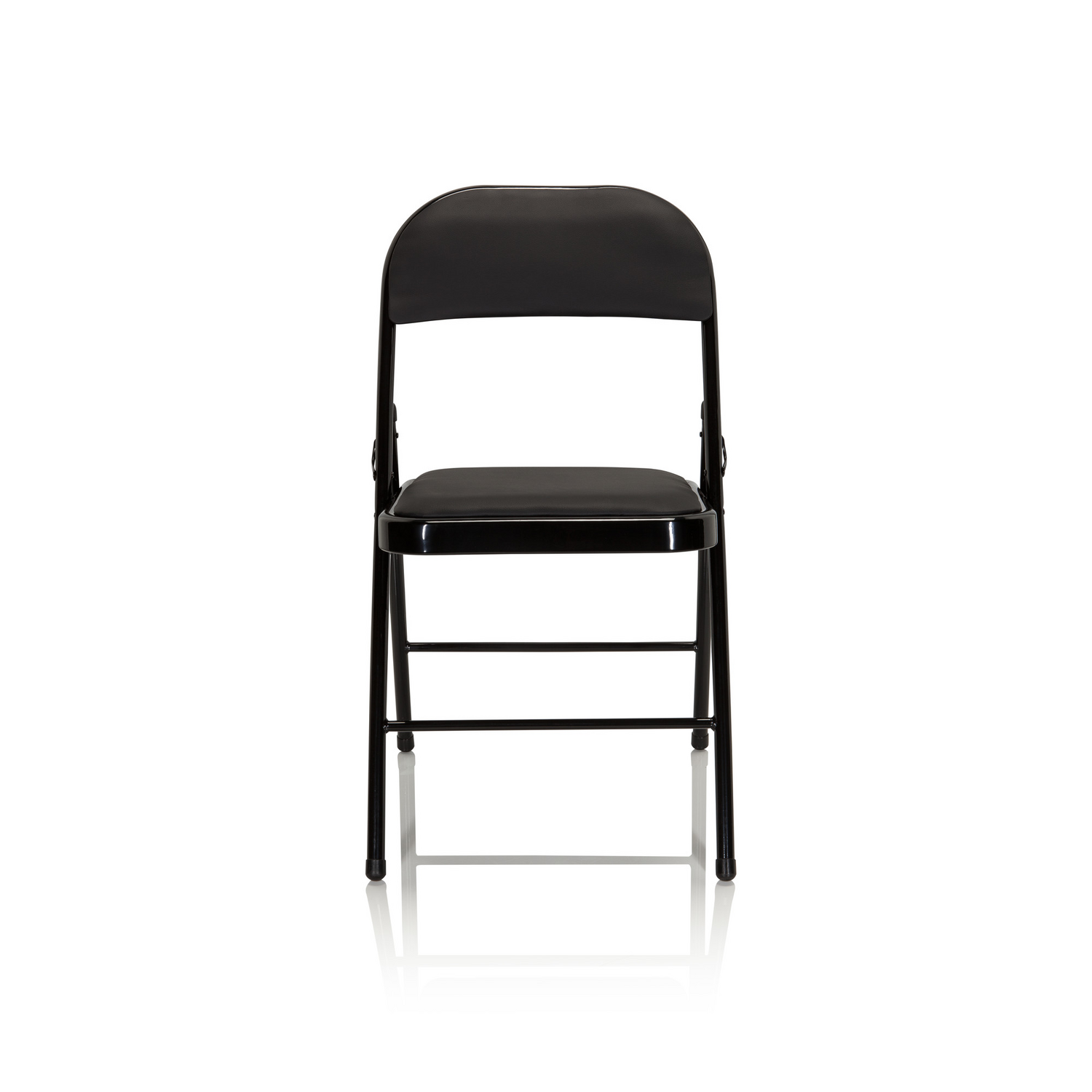 Hjh Office Konferenzstuhl Klappstuhl Besucherstuhl Schwarz Kunstleder 4er Set B-Ware - 4251084696825