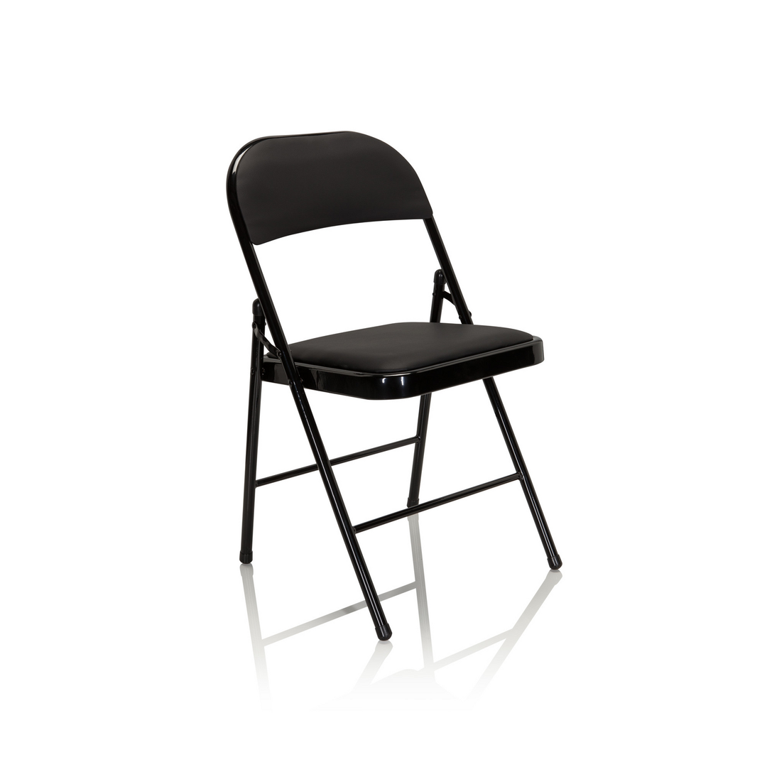 Hjh Office Konferenzstuhl Klappstuhl Besucherstuhl Schwarz Kunstleder 4er Set B-Ware - 4251084696825