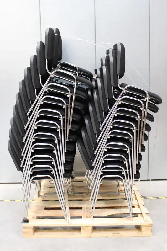 B-Ware Hjh Office Xt 600 C Vierfußstuhl Schwarz Konferenzstuhl Besucherstuhl 34x - 4260284080815