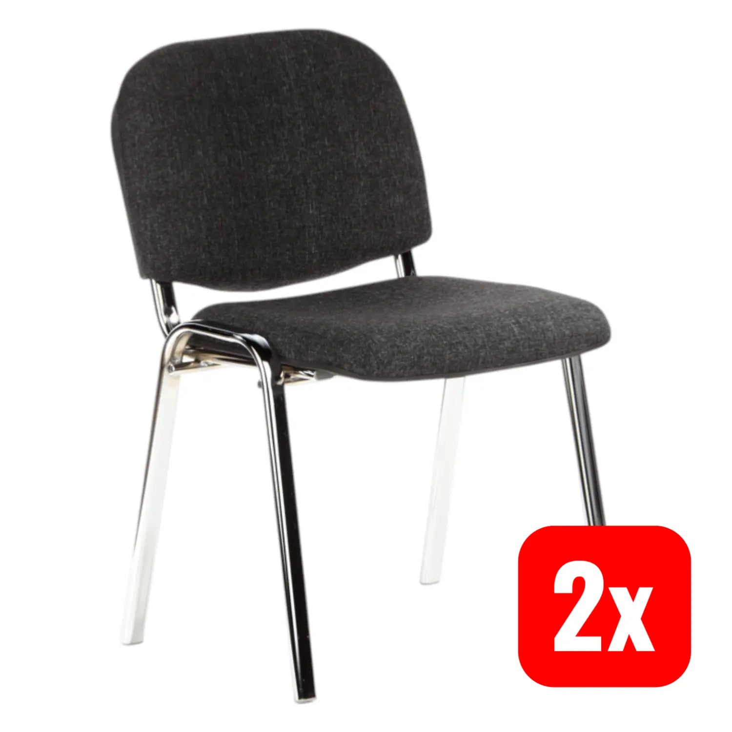 B-Ware Hjh Office Konferenzstuhl Besucherstuhl Stuhl Xt 600 C Chrom Anthrazit 2 Stück - 4260284080839