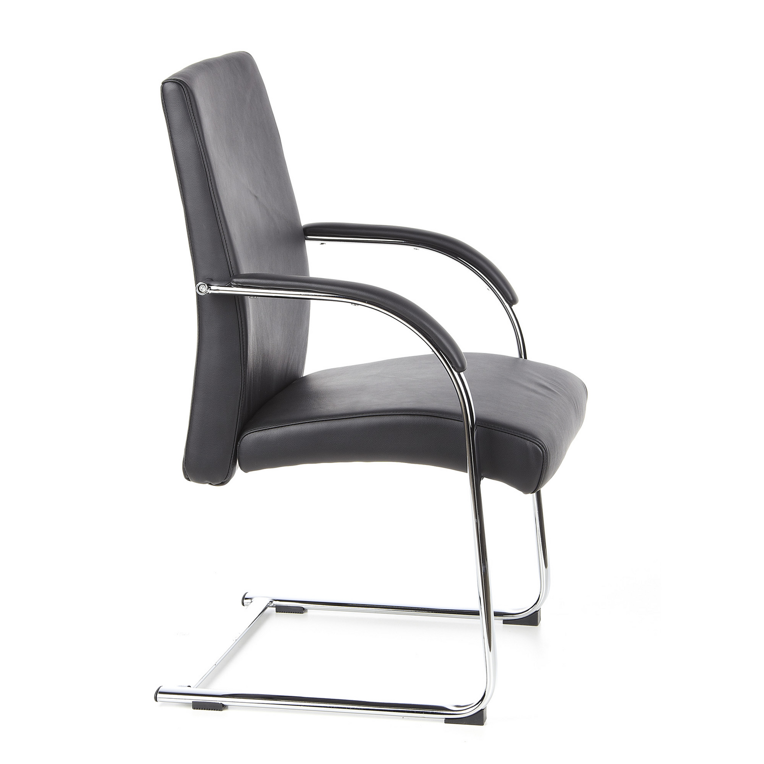 Hjh Office Konferenzstuhl Freischwinger Stuhl Leder Armlehne Schwarz B-Ware - 4260284080310