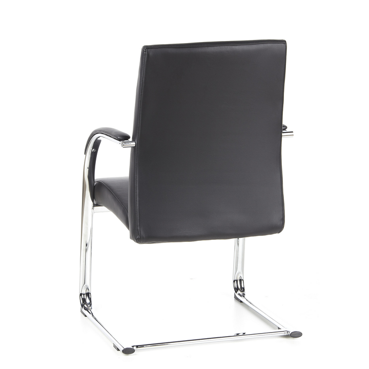 Hjh Office Konferenzstuhl Freischwinger Stuhl Leder Armlehne Schwarz B-Ware - 4260284080310