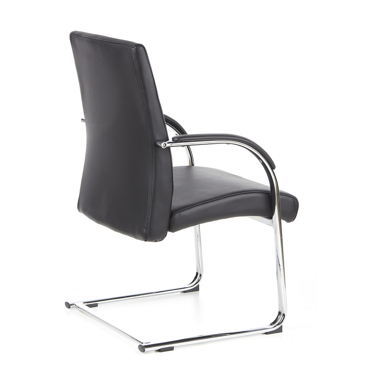 Hjh Office Konferenzstuhl Freischwinger Stuhl Leder Armlehne Schwarz B-Ware - 4260284080310