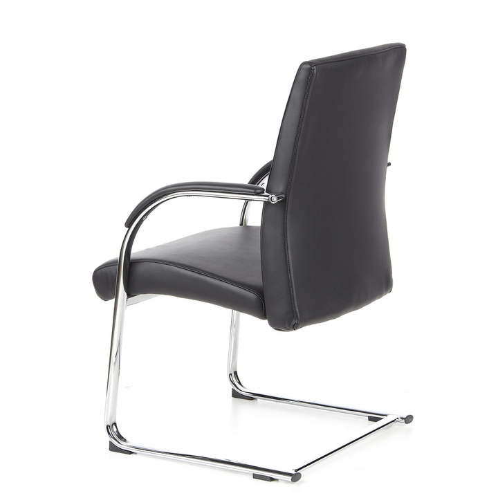 Hjh Office Konferenzstuhl Freischwinger Stuhl Leder Armlehne Schwarz B-Ware - 4260284080310