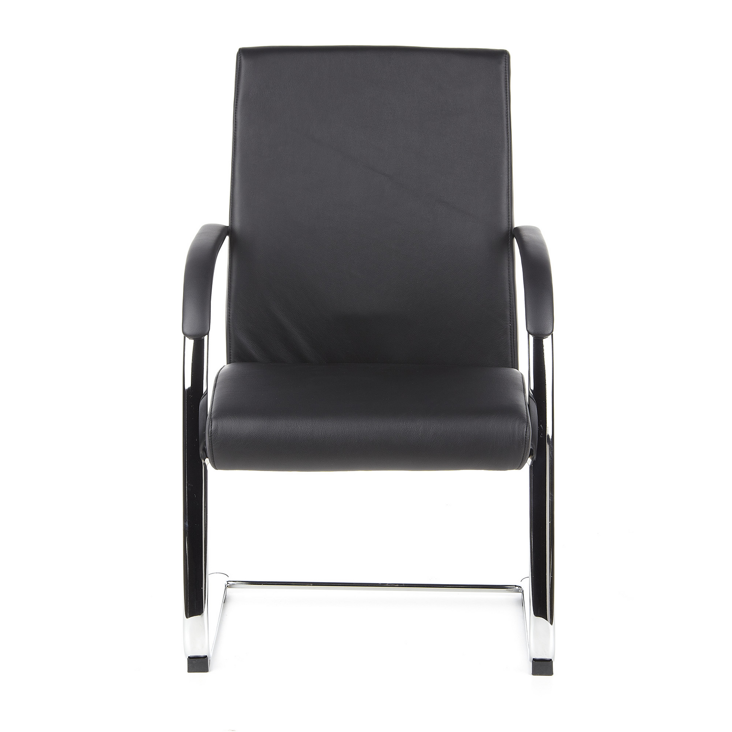 Hjh Office Konferenzstuhl Freischwinger Stuhl Leder Armlehne Schwarz B-Ware - 4260284080310