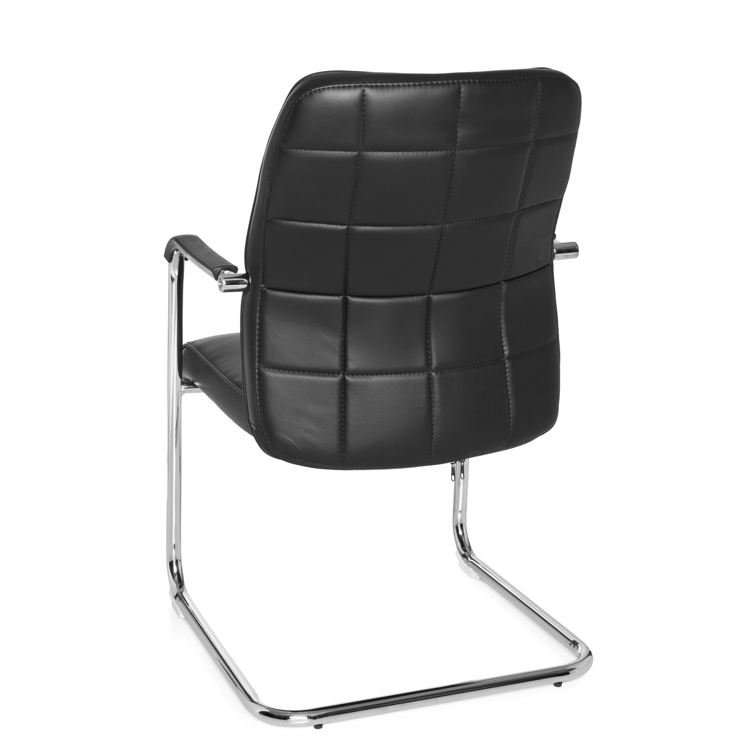 B-Ware Hjh Office Konferenzstuhl Freischwinger Stuhl Flexo V Kunstleder Stahl Schwarz - 4260284083342