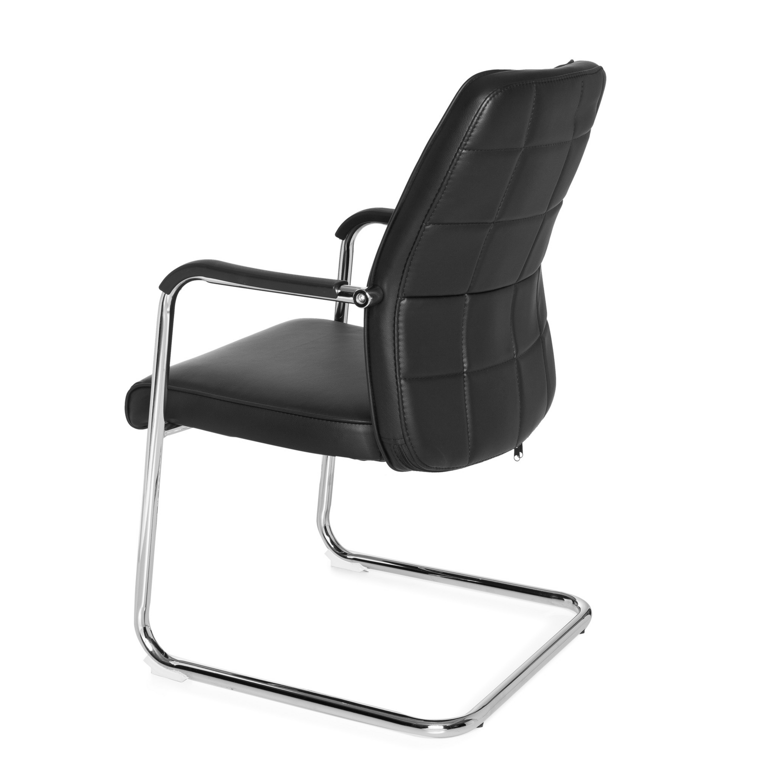 B-Ware Hjh Office Konferenzstuhl Freischwinger Stuhl Flexo V Kunstleder Stahl Schwarz - 4260284083342