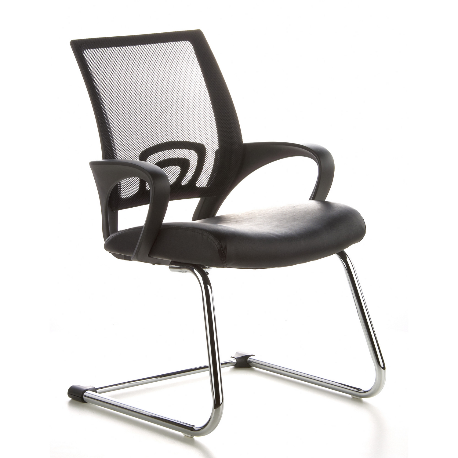Hjh Office Konferenzstuhl Freischwinger  Visto Net V Netzstoff Schwarz Chrom B-Ware - 4260182535844