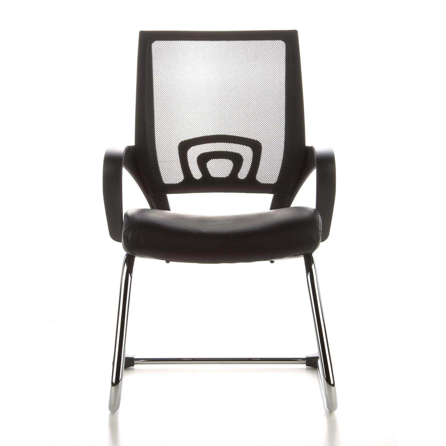 Hjh Office Konferenzstuhl Freischwinger  Visto Net V Netzstoff Schwarz Chrom B-Ware - 4260182535844