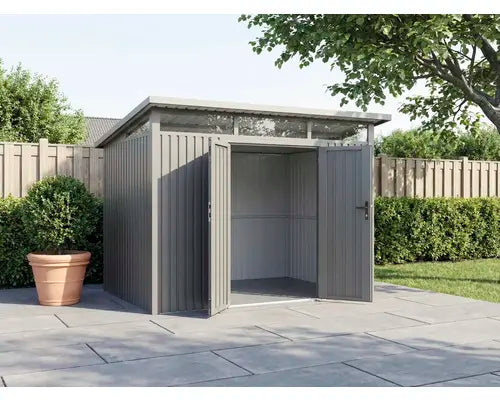 B-Ware Konsta Fußboden Boden Gartenhaus Metall Stahl Silber Fusio L 268 X 268 Cm - 4306516714636