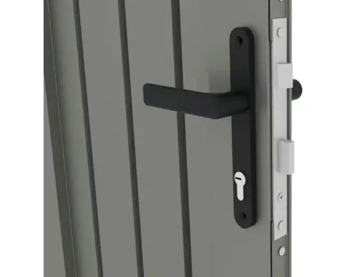 B-Ware Konsta Gartenhaus Gerätehaus Hütte Fusio Grau Graualuminium Metall Fenster - 4306516663019